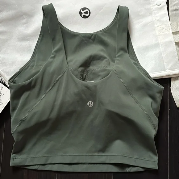 LULULEMON ALIGN TANK HIGH NECK TANK IN DARK FORREST SZ 6 NWT - Picture 3 of 7